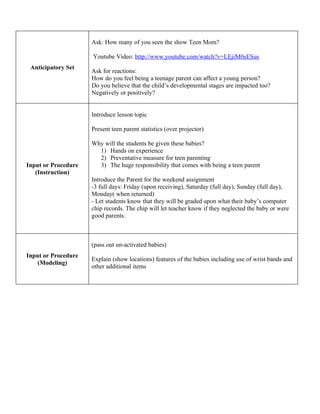 Unit Seven Lesson Plan