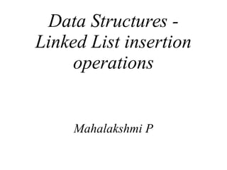 linked list operations in data structures | PPT