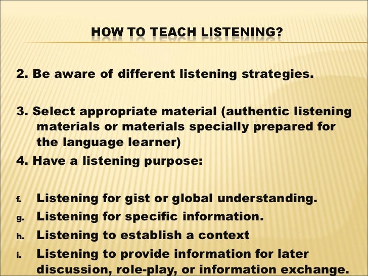 7 Teaching listening.