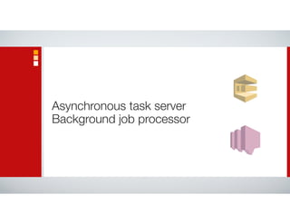 Asynchronous task server
Background job processor
 