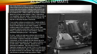 AS SONDAS EM MARTE
 