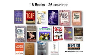 18 Books - 26 countries
www.tgifbookstore.com
 
