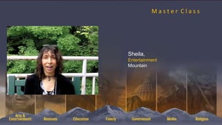 M a s t e r C l a s s
Sheila,
Entertainment
Mountain
 