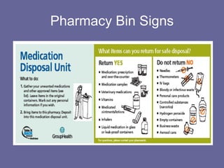 Pharmacy Bin Signs 