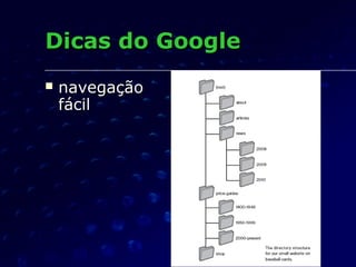  navegaçãonavegação
fácilfácil
Dicas do GoogleDicas do Google
 