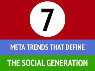 7
THE SOCIAL GENERATION
META TRENDS THAT DEFINE
 