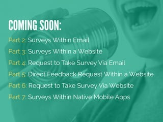 Direct Feedback Requests Within Email - Part 1 of The Ultimate Cheat Sheet for Collecting User Feedback