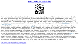 7 Military Core Values | PDF