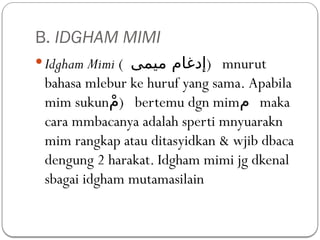 Panduan Lengkap Hukum Bacaan Mim Sukun dalam Tajwid Al-Qur'an | PPTX