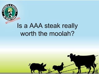 Is a AAA steak really
worth the moolah?

 