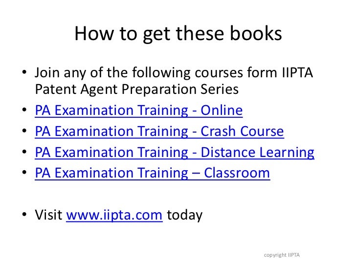 Patent Agent Examination 2012 Preparation And Books