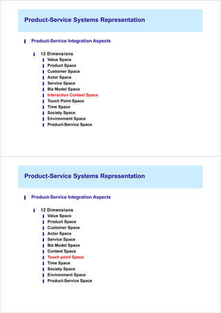 A Representation Framework of Product-Service Systems for ...