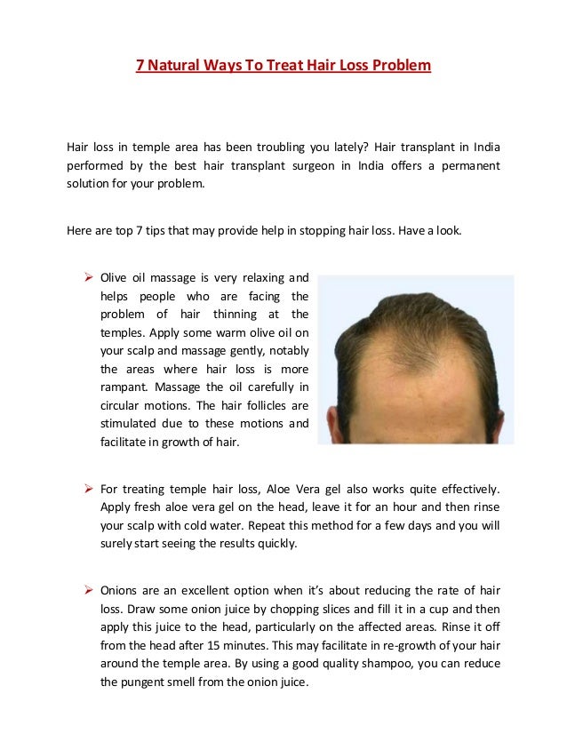7 Natural Ways To Treat Hair Loss Problem