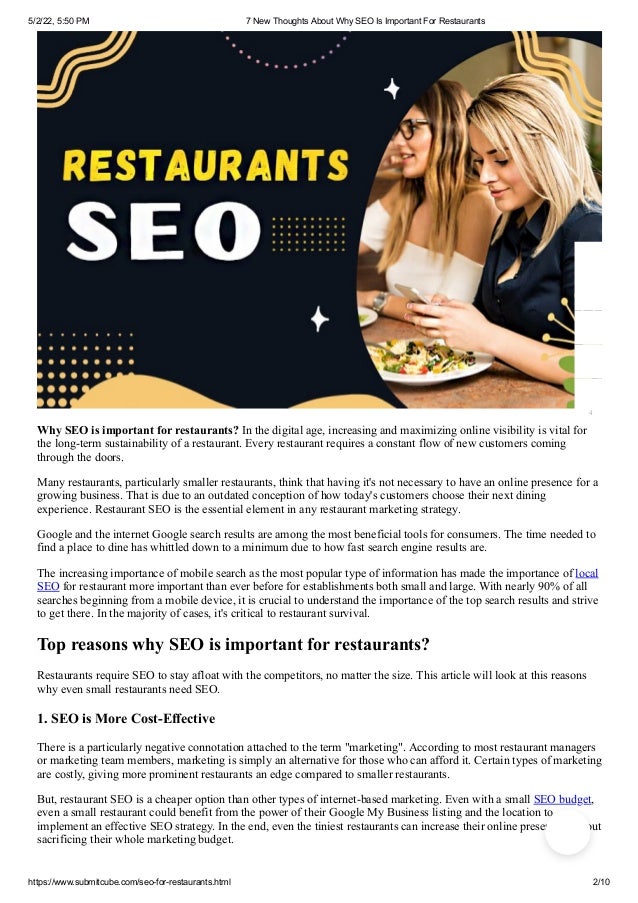 7 Reasons Why Restaurant SEO Is Important
