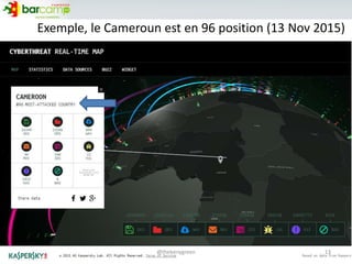 Exemple, le Cameroun est en 96 position (13 Nov 2015)
13@thebenygreen
 
