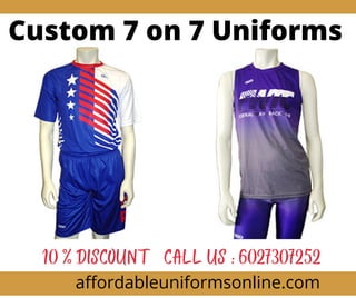 Custom 7 on 7 Uniforms
10 % Discount Call Us : 6027307252
affordableuniformsonline.com
 