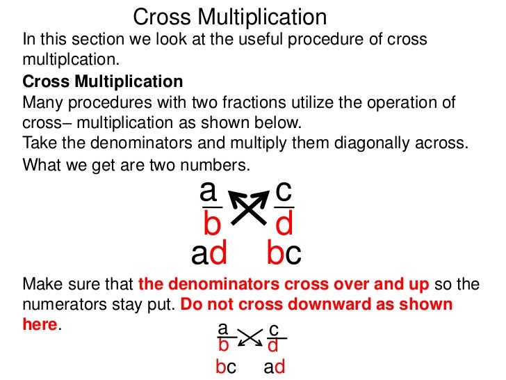 123a-1-f7 on cross multiplication