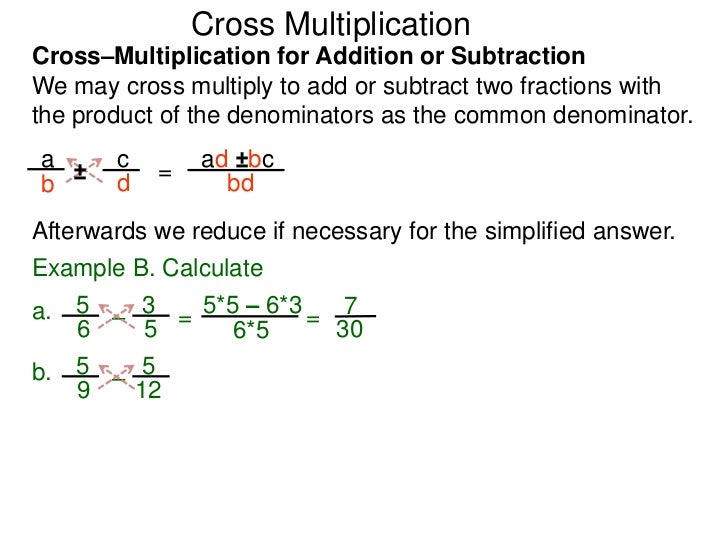 123a-1-f7 on cross multiplication