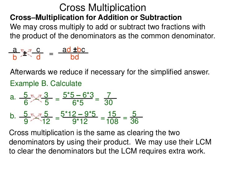 123a-1-f7 on cross multiplication