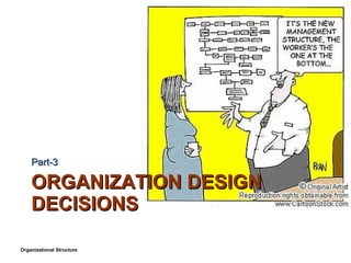 ORGANIZATION DESIGN DECISIONS Part-3 Organizational Structure 