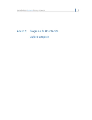 Séptimo Año Básico Orientación Ministerio de Educación 81
Anexo 6: Programa de Orientación
Cuadro sinóptico
 