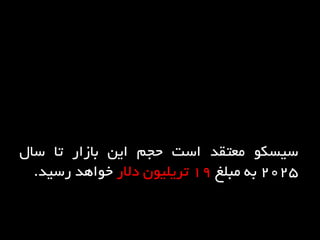 َ‫سیسک‬‫هعتقذ‬‫است‬‫حجن‬‫ایي‬‫بازار‬‫تا‬‫سال‬
2025ِ‫ب‬‫هبلغ‬19‫تریلیَى‬‫دالر‬‫خَاّذ‬‫رسیذ‬.
 