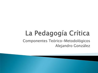 Componentes Teórico-Metodológicos
               Alejandro González
 