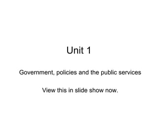 The Main Roles In Government