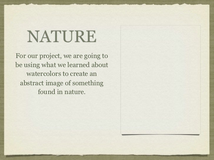 writing an abstract nature