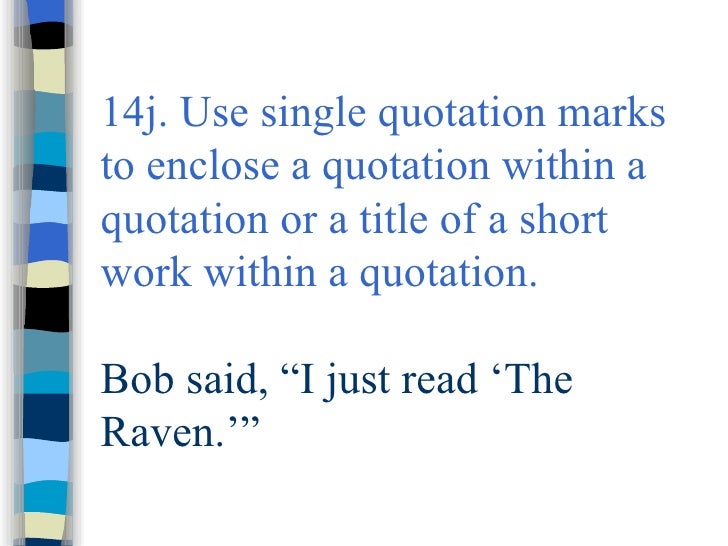 How to write a quotation within a quotation image