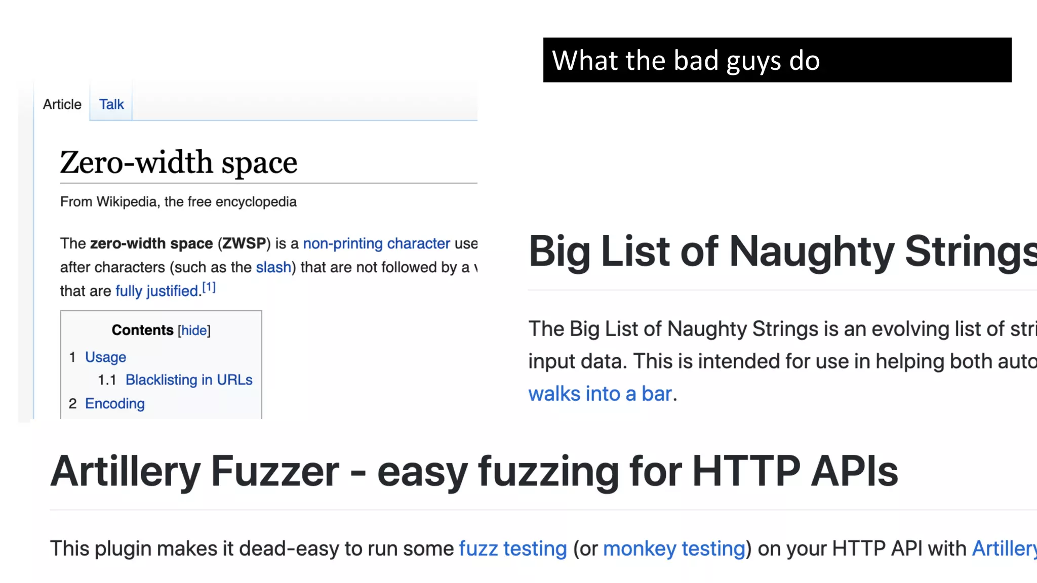 60
What the bad guys do
 