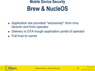 2010: Mobile Security - Intense overview