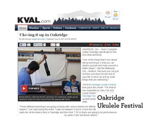 Oakridge
Ukulele Festival
 