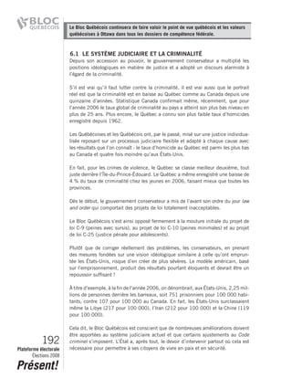 2008 Bloc Quebecois Platform Ch. 6