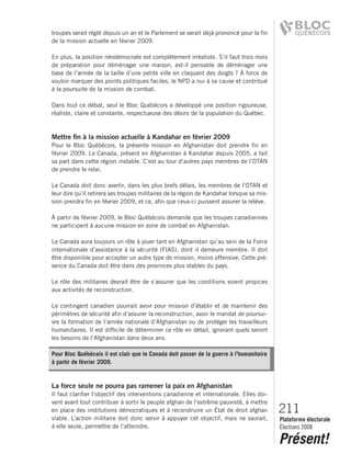 2008 Bloc Quebecois Platform Ch. 6