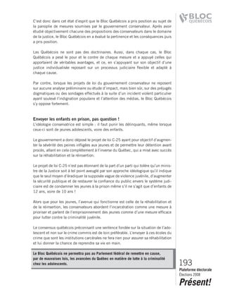 2008 Bloc Quebecois Platform Ch. 6