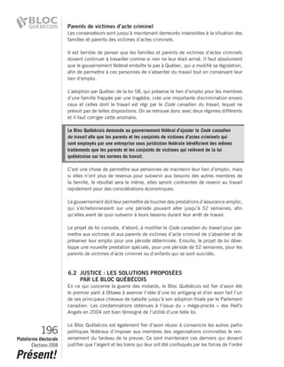 2008 Bloc Quebecois Platform Ch. 6