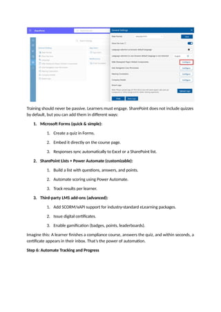 7 Powerful Steps to Build a Learning Management System in SharePoint | PPTX