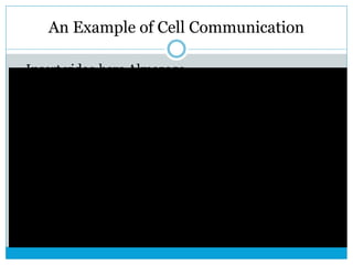 Step 1 of cell signaling: Reception
Usually, two molecules are involved:
- Ligand
- Receptor
 