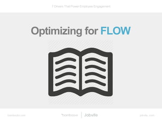 bamboohr.com jobvite..com
7 Drivers That Power Employee Engagement
Optimizing for FLOW
 