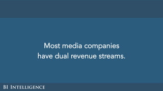 Most media companies
have dual revenue streams.
 