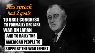 His speech
had 2 goals