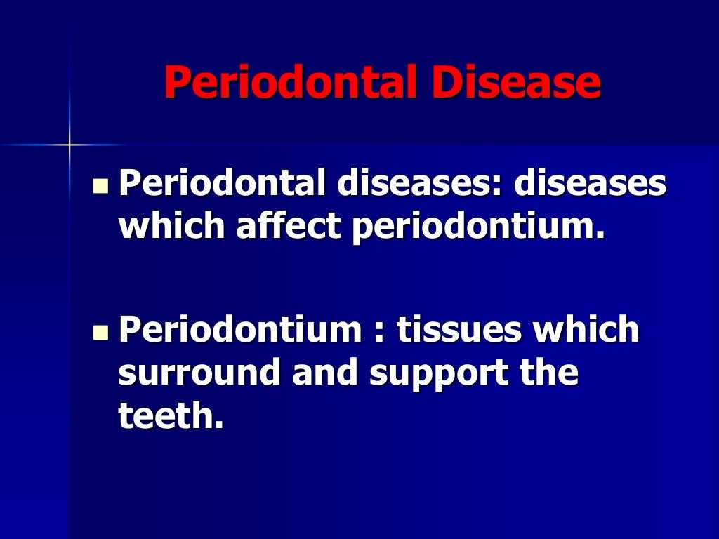 prevention of periodontal diseases
