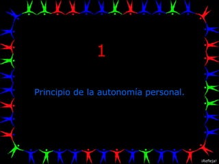 1 Principio de la autonomía personal. ¡Refleja! 