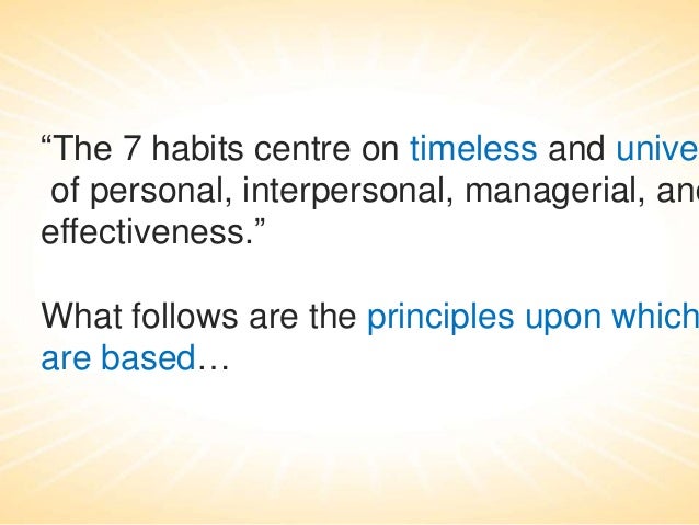 7 principles - timeless and universal principles