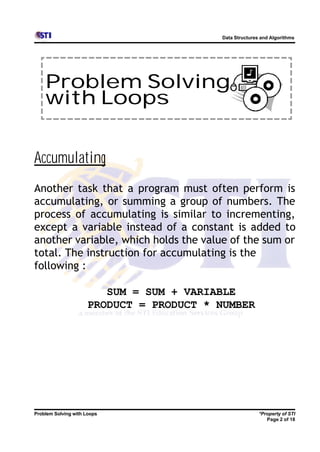 7 problem solving with loops | PDF