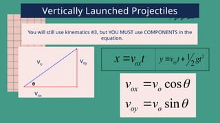 Projectile Kin Equations 7 Projectile Motion powerpoint presentation | PPTX