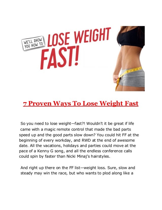fastest way to lose weight