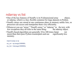 Script programming - python numpy library | PDF