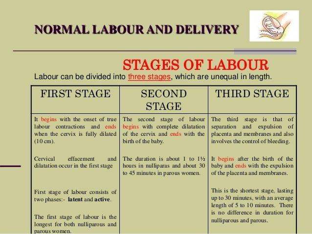 Phases Of Labor Chart